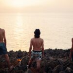 3 men at beach