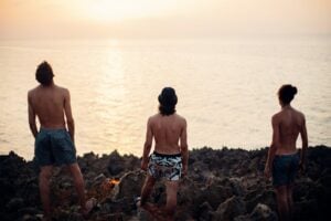 3 men at beach